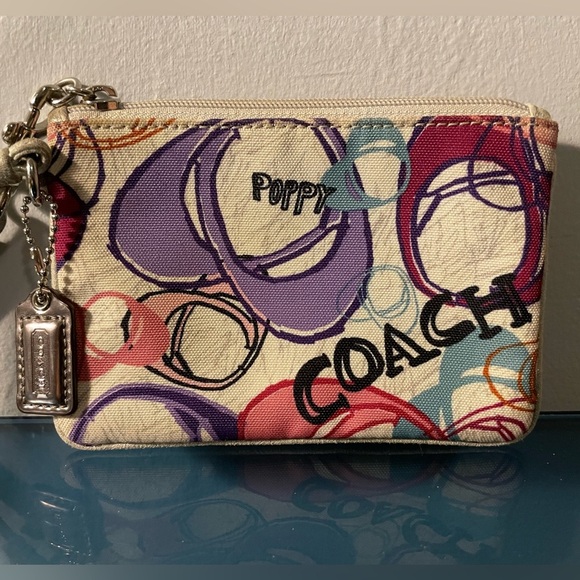 Coach Poppy Multicolor Wristlet - Picture 1 of 12